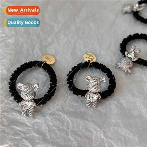 New love bear hair rope mini high elasticy leather band swee