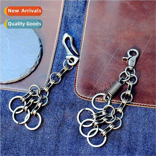 Creative handmade punk metal bicycle chain keychain creative
