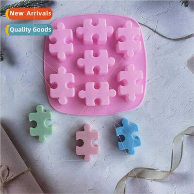 7PCS puzzle ice grid 334 soap mold chocolate biscu mold cake