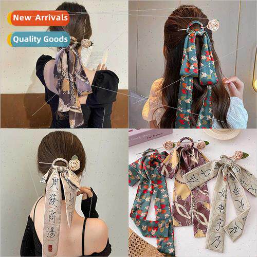 Scarf hairpin hair band female binding hair bow hair rope he