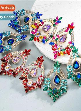 earringsEurope luxury baroque earrings female alloy inlaid d