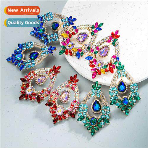 earringsEurope luxury baroque earrings female alloy inlaid d