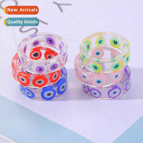 Devil Eye Ring Resin Non Fade Cartoon Ring Metal  Kids Ring