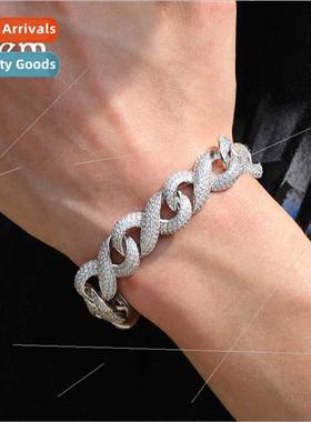 geometric hip-hop bracelet ins copper material gold-plated s