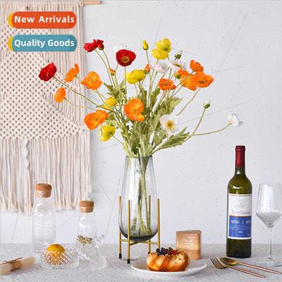 mulation flowers single poppy fake flowers designer bouquet