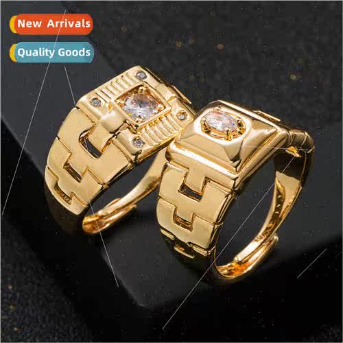 Europe Fashion Copper Genuine Gold Plated Micro Zirconia Geo