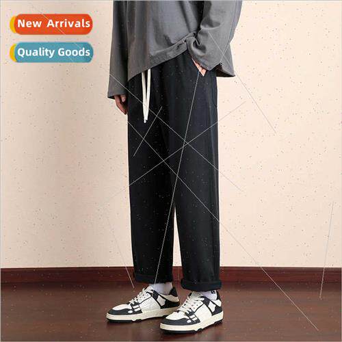 Wide-leg work pants men new HK cotton versatile casual pants