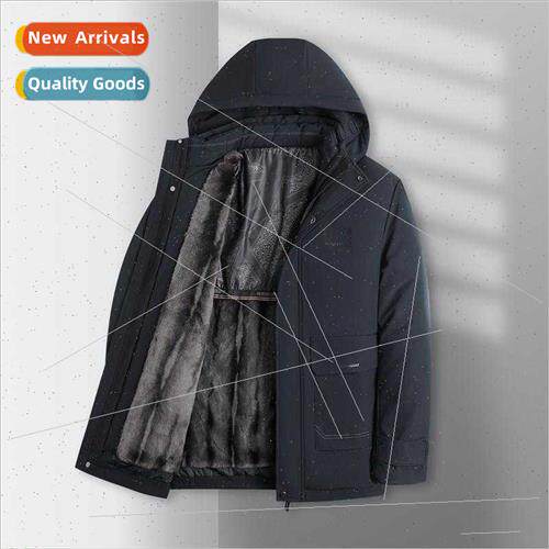 Middle-aged elderly cotton coat men loose padded thickened l