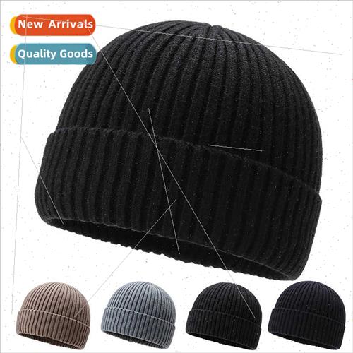 Autumn winter hat men tide kn cap Korean  melon cap solid co
