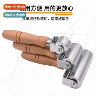 DIY handmade hand sewing leather art diamond chopping leathe