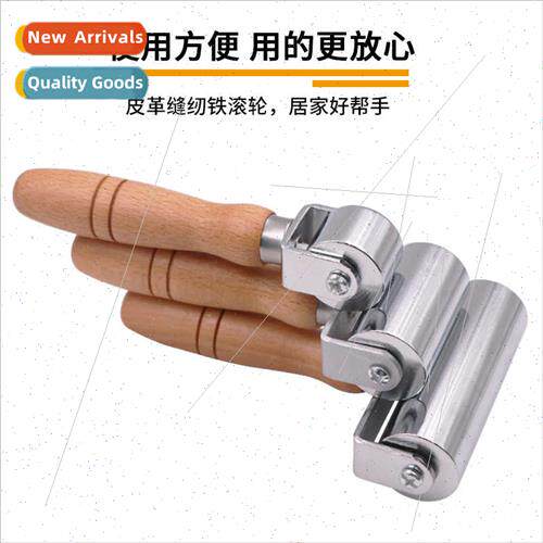 DIY handmade hand sewing leather art diamond chopping leathe