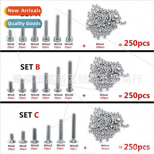 250pcs 304 cylindrical head cup head flat head semi-circular