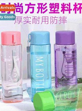 New plastic cup portable square cup juice milk tea cup creat