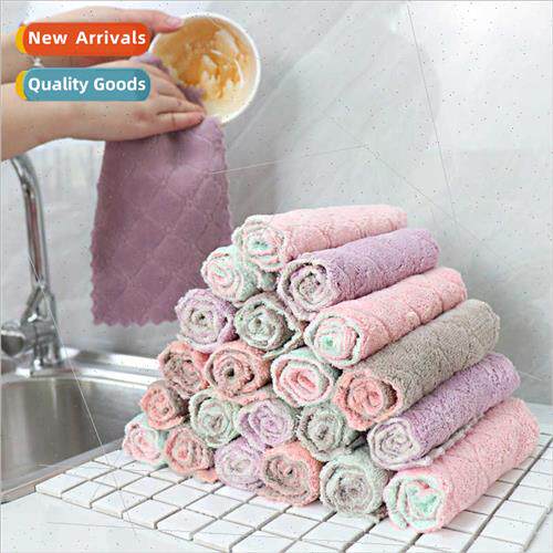 Corrugated edge double-sided absorbent wipes nt-free dishclo