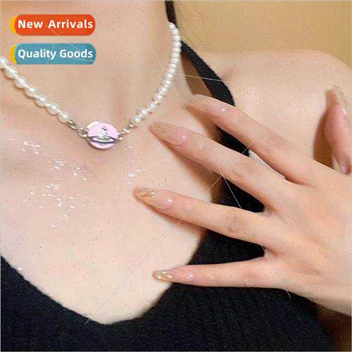 2023 New Queen Mother Saturn Pearl Necklace Enamel sa French