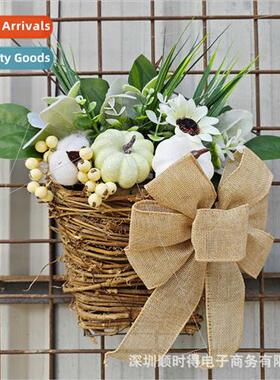 2023 New Harvest Festival Fall Pumpkin Flower Basket mulatio