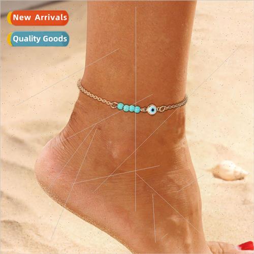 Europe fashion tide cool evil eye ankle jewelry women simple