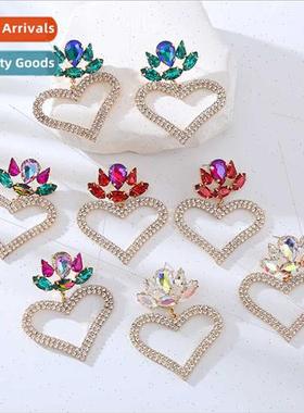 Europe fashion new earrings love alloy diamond earrings seni