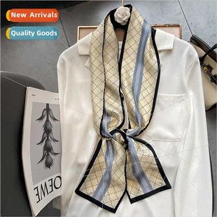 spring fall silk Korean long new temperament 2022 fashion