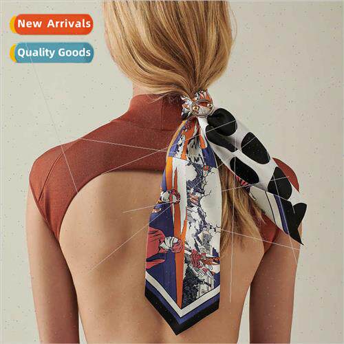 Gentle color spring summer new 2022 fashion small silk scarf