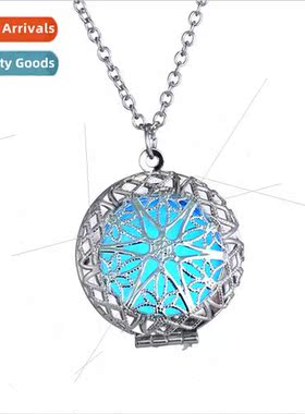 Jewelry New Skeleton minous Necklace Copper Round Openable N