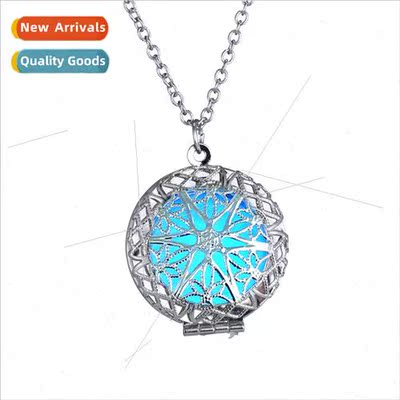 Jewelry New Skeleton minous Necklace Copper Round Openable N