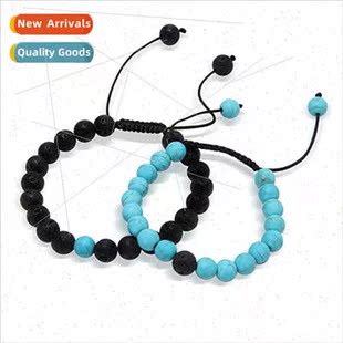 Handmade Jewelry 8mm Volcanic Whe Turquoise Beaded Bracelets