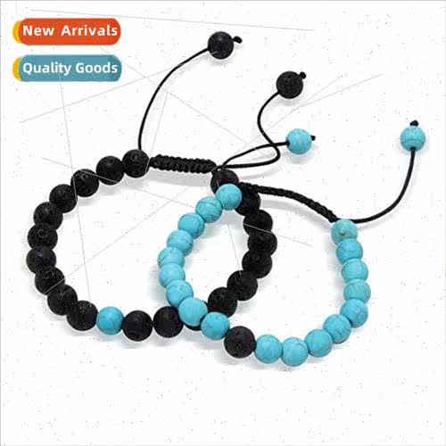 Handmade Jewelry 8mm Volcanic Whe Turquoise Beaded Bracelets
