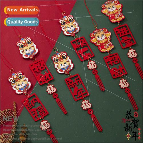 2024 Fortune Door Handle Bonsai Greenery Decoration Supplies