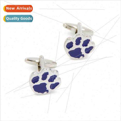 Fun cute animal bear paw print shape cufflinks men women fin