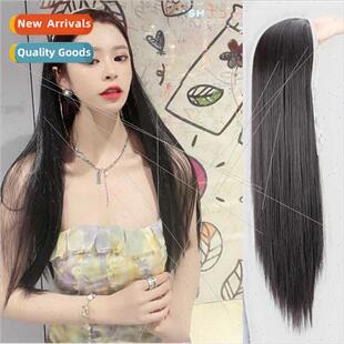 Fringe rhinestone hair band wig female long hair black long