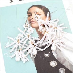 imation long pearl beaded personali Fashion earrings layered