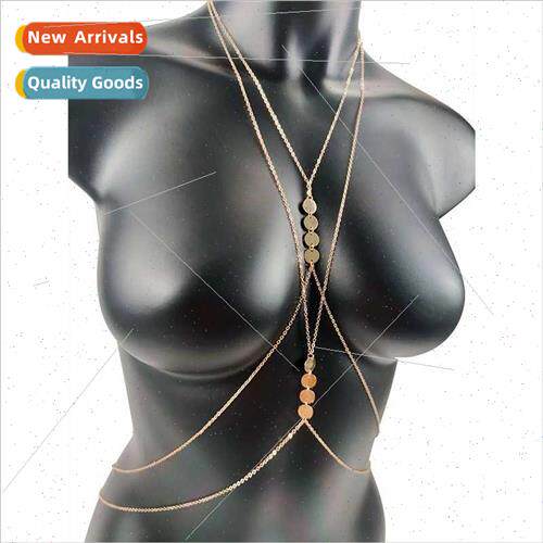 Europe sexy body jewelry gothic chest chain glamorous bikini