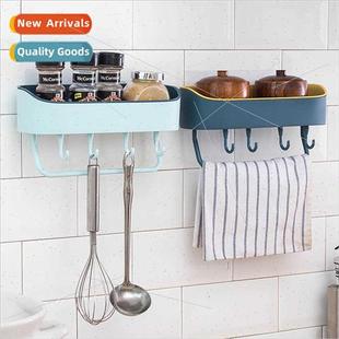 Two Color Hooks Shelf Removable Kchen Track Drainage Non