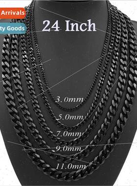 Personalized Black Gold Necklace Vintage Mens Necklace