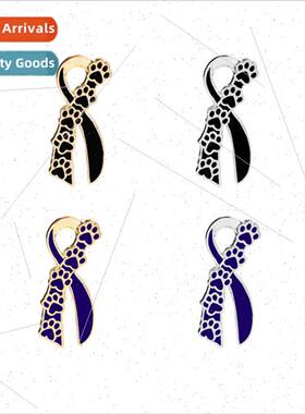 Europe creative cartoon dog paw bow brooch shirt bag accesso