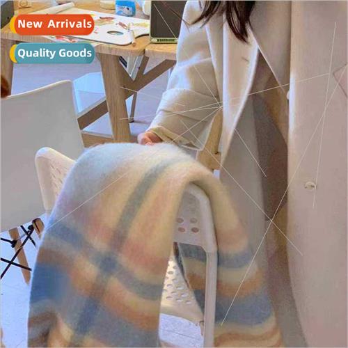 Askwind soft plush sense soft sticky rainbow color warm wint