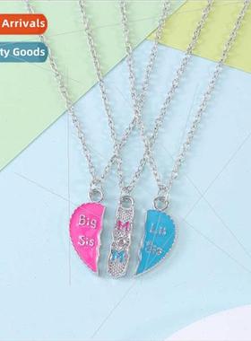 sters Family Patchwork Necklaces big sis mom lil heart moon
