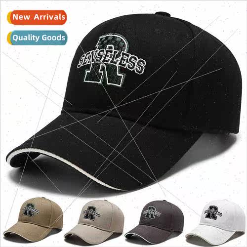 Spring Autumn new Korean  letters R embroidered hat men univ
