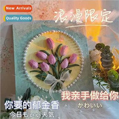 Absolute beauty tulip acrylic three-dimensional texture pain