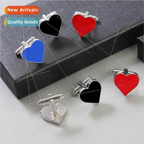 New Couple Cardinal A Heart Cufflinks Fashion French Men Shi