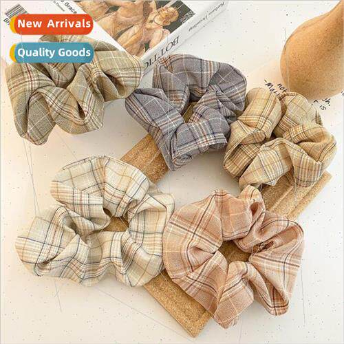 Coloful Korean Plaid Scrunchie Elastic Hair Rubber Bands