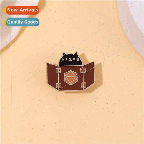 Cartoon cute black cat alloy brooch creative cute ltle anima