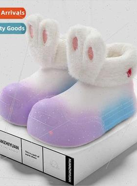 Cotton slippers female 2023 new fall winter snow fashion hun