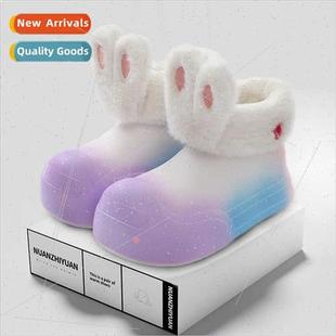 2023 new fashion slippers hun snow female winter Cotton fall