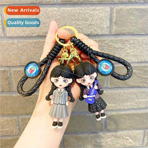 Bluey family keychain car charm cartoon small doll schoolbag