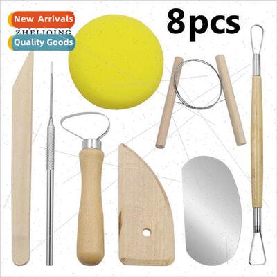Beginners DIY making modelling sculpting clay tools set Wood