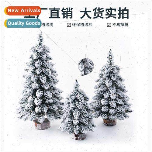 Christmas Small Flocking Tree Mini Christmas Tree Sagging No