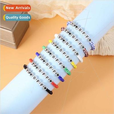 2022 Europe new resin luminous letters BFF paper card rice b