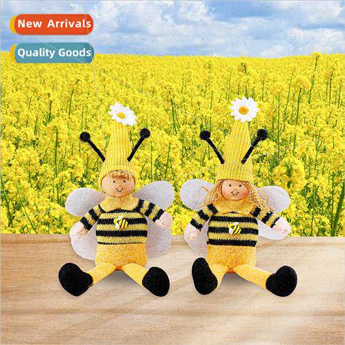 Cute bee festival winged long-legged gnome doll ornament cre